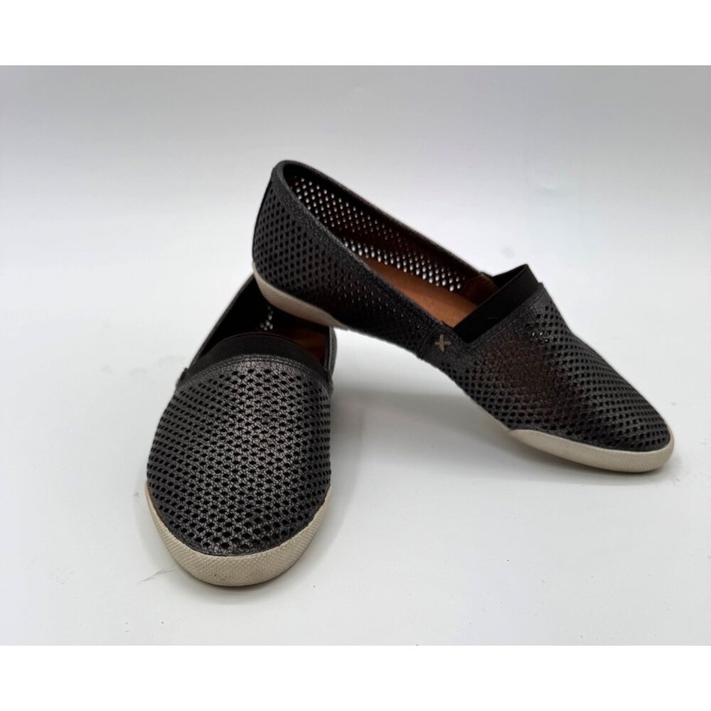 Frye Melanie Perf Pewter Sneakers Slip-On Loafers Sz 6.5M